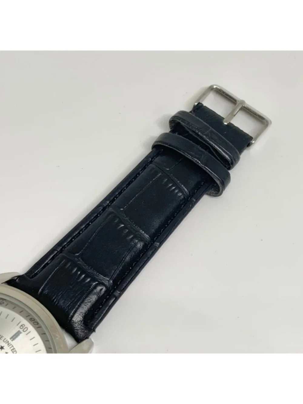 Men’s watch Make America great again silver tone 42mm black leather running